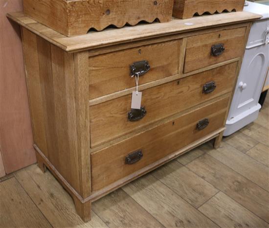 A light oak chest of drawers, W.107cm